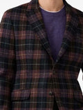 Hackett London check-pattern single-breasted blazer