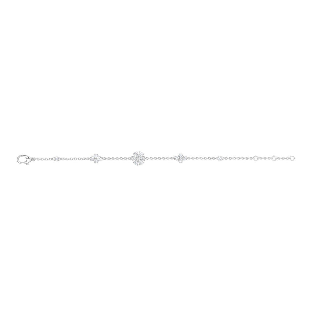 Harry Winston Style Floral Cubic Zirconia Bracelet