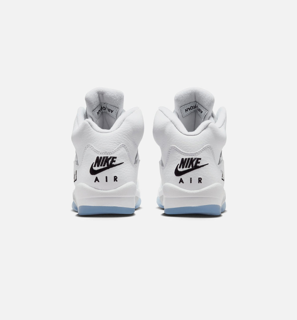 Air Jordan 5 Retro OG White Metallic Grade School Lifestyle Shoe – White/Black/Metallic Silver
